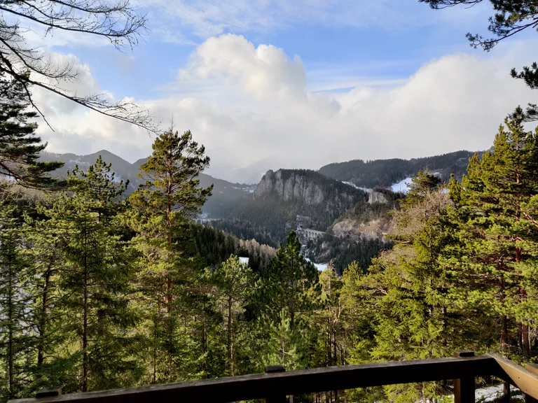 Mountainous landscape near Semmering, Austria.